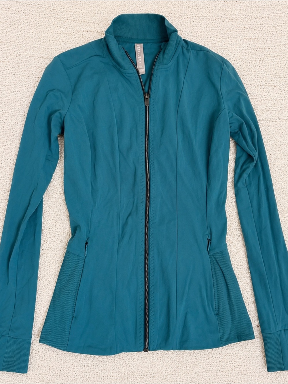Athleta Teal Zip-Front Performance Jacket